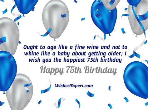 35 Best 75th Birthday Wishes And Messages