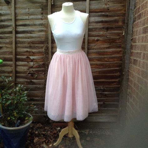 Knee Length Skirt In Floaty Frothy Layers Of Blush Pink Tulle Etsy