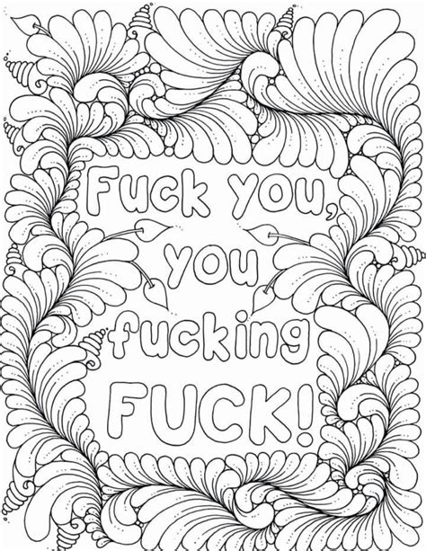 The Fuck Coloring Book 30 Pages Adult Only Etsy