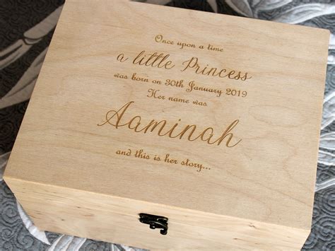 Personalized Memory Box First Birthday Capsule Baby Keepsake Box