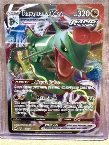 Rayquaza VMAX 101 159 Crown Zenith Full Art Ultra Rare Pokemon Card NM