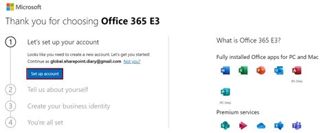 Microsoft Office 365 Create Account Lposelect