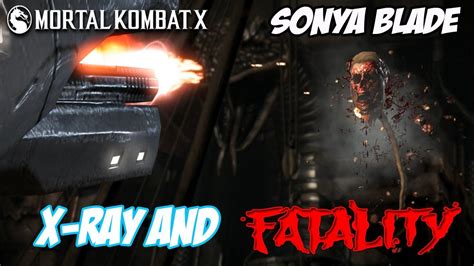 Mortal Kombat X Sonya Blade X Ray And Both Fatalities Youtube