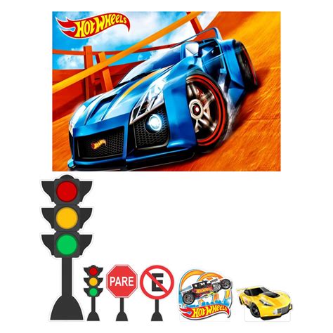 Mini Kit Display Painel Festa Infantil Hot Wheels Shopee Brasil