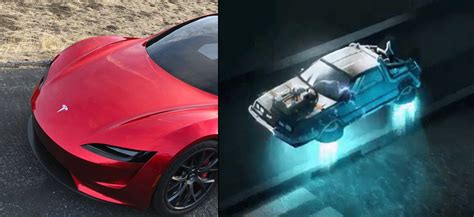 Next Gen Tesla Roadster Will Hover Like The Flying Delorean From Back