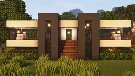 Asthetic Modren House Build Minecraft Tutorial Youtube