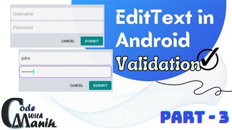 Edittext Validation In Android Using Kotlin Part Youtube