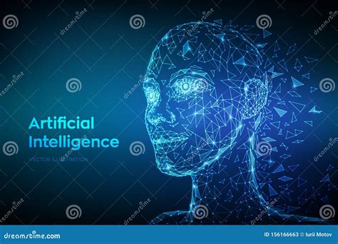 Ai Concepto De La Inteligencia Artificial Cara Humana Digital