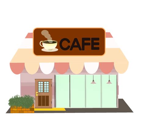 カフェのフリーイラスト かわいい喫茶店無料素材 チコデザ