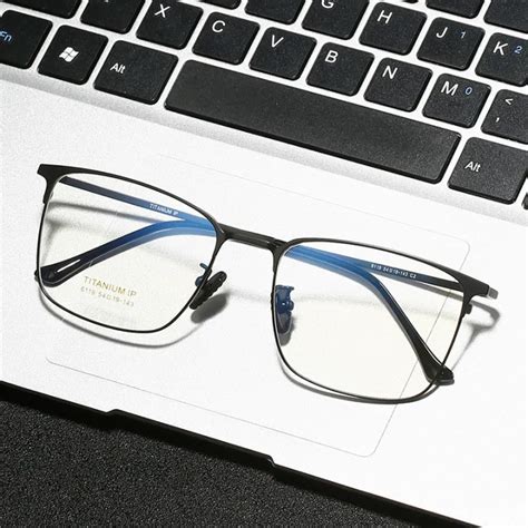 Mayi Titanium Eyeglasses Frame Men Comfortable Big Face Ultra Light Frame Flexible Eyeglasses