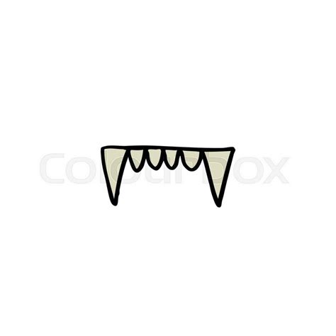 Vampire Teeth Doodle Icon Vector Stock Vector Colourbox