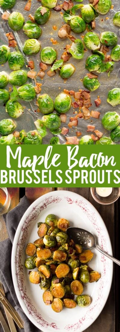 Maple Bacon Roasted Brussels Sprouts Fox And Briar