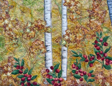 Cathy Geier S Quilty Art Blog Golden Birches And Faced Bindings