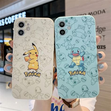 Funda De Tel Fono De Pok Mon Pikachu Para IPhone Cubierta De Silicona