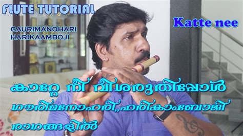 Katte Nee Veesaruthippol Flute Tutorial Malayalam കാറ്റേ നീ