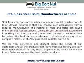 PPT U Bolts Manufacturers In India Enhancing Reliability With