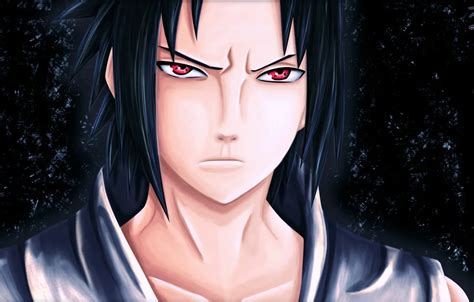 Wallpaper Art Guy Naruto Red Eyes Sasuke Uchiha For Mobile And