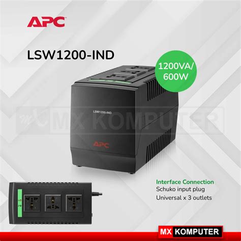 Jual Stavolt Stabilizer APC 1200VA LSW1200 IND Pengatur Tegangan