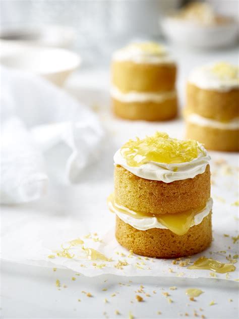 Mini Lemon Curd Sponge Cakes Recipe In 2023 Lemon Tea Cake Mini