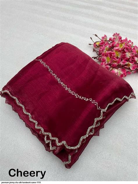 Premium Jimmy Chu Silk Handwork Saree