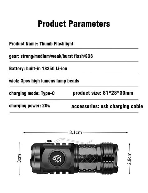 German Three Eyed Monster Mini Flash Super Power Flashlight