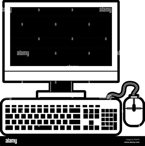 Computer Monitor And Keyboard Icon Image Stock Vector Image And Art Alamy