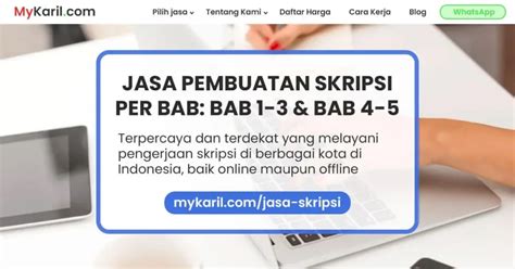 Joki Skripsi Terpercaya Per Bab Full Bab Semua Jurusan