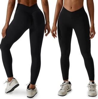 Moon Wood V Front Back Leggings Women Scrunch Butt Lifting V Cut Waist