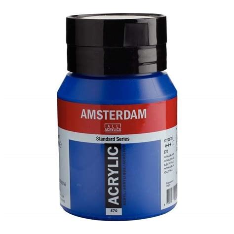 RayArt Amsterdam Standard Series Acrylique Pot 500 Ml Bleu Phtalo