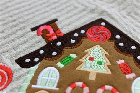 Gingerbread House Machine Embroidery Design Christmas Etsy