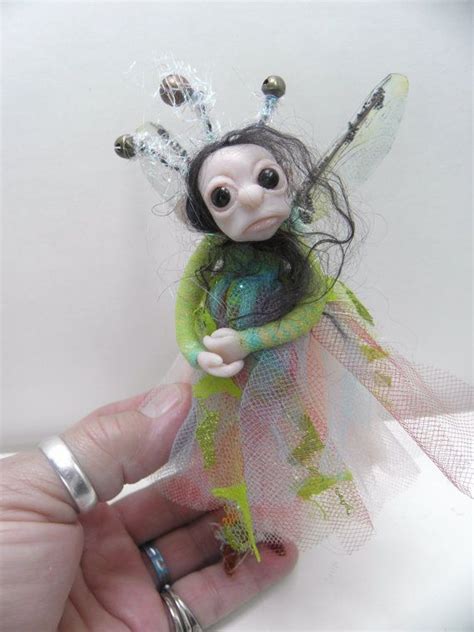 Ooak Poseable Caught Scared Pixie Fairy 1 Art Doll By DinkyDarlings