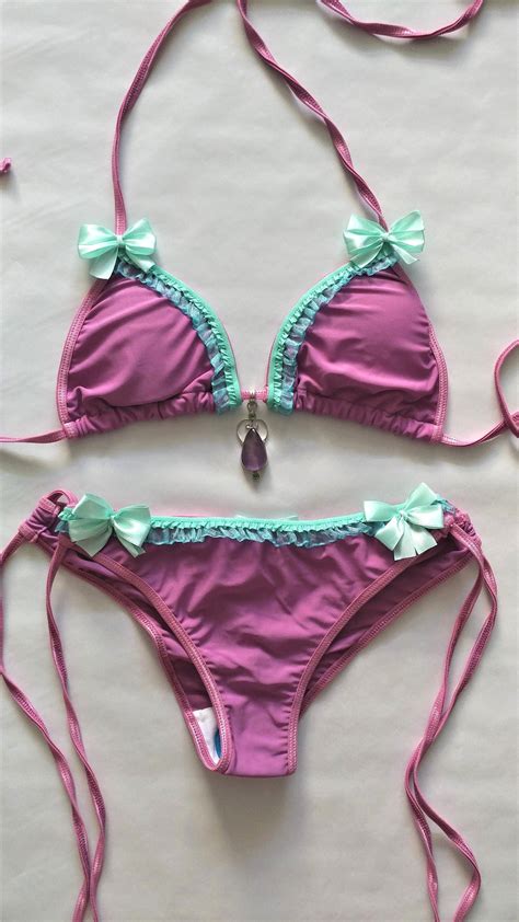 Sweet Lolita Bikini Pastel Goth Scrunch Bottom Brazilian Etsy