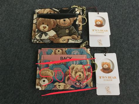 Ttwn Bear Card Key Holder Women S Fashion Bags Wallets Purses