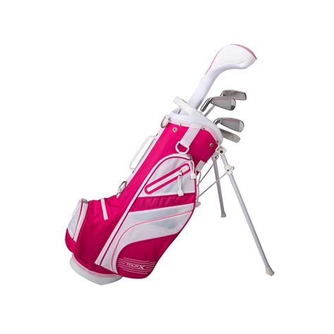 Tour X Size 1 Pink 5pc Jr Golf Set Wstand Bag