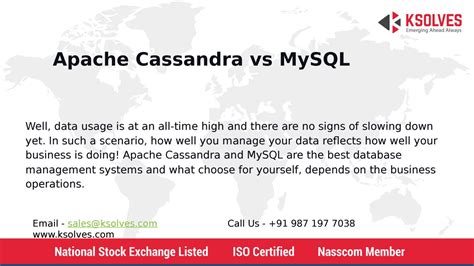 Apache Cassandra Or Mysql What Should You Use And Why By Ksolves Llc Issuu