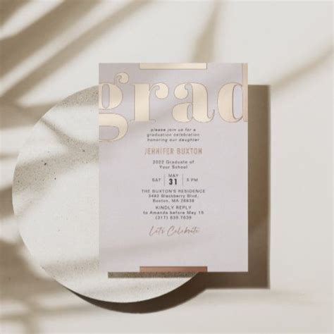 Elegant Gold Script Graduation Party Invitation Artofit