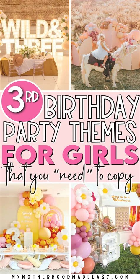 23 Creative 3rd Birthday Party Ideas And Themes For Girls [you’ll Love] My Motherhood Made