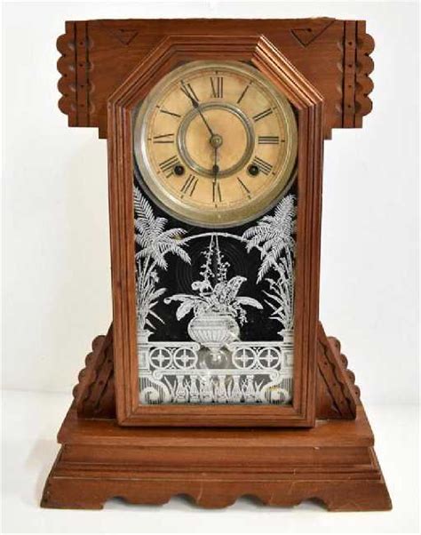 Antique Oak Shelf Clock