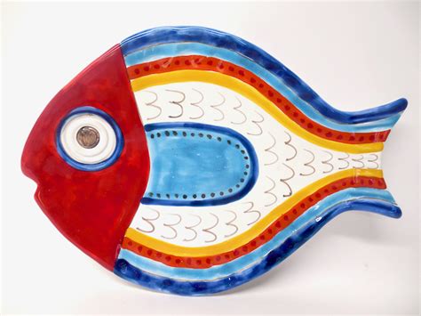 Ceramiche Di Sicilia X Serving Wall Fish Platter