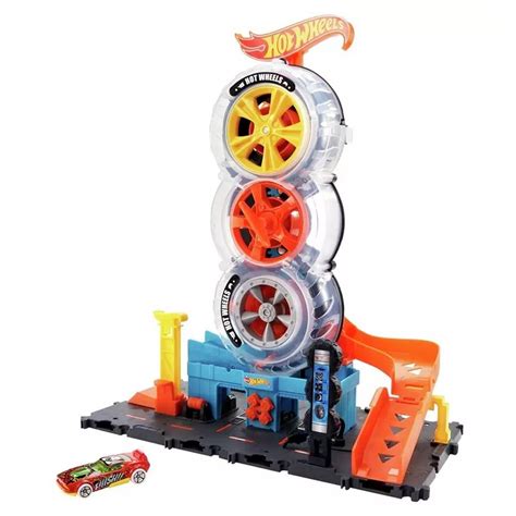 Hot Wheels Monster City Tekerlek Kulesi Pisti Oyun Seti HDP02 Limon Oyuncak