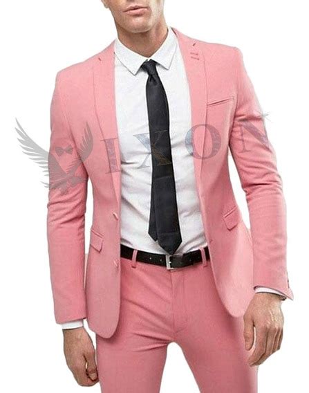 Traje Rosa Para Hombre Vestido De Boda Para Hombre Rojo Blanco