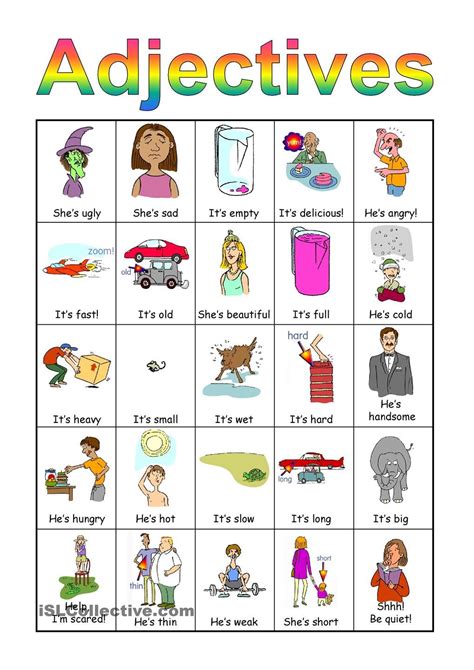 Adjectives For Kids at Lio Blog