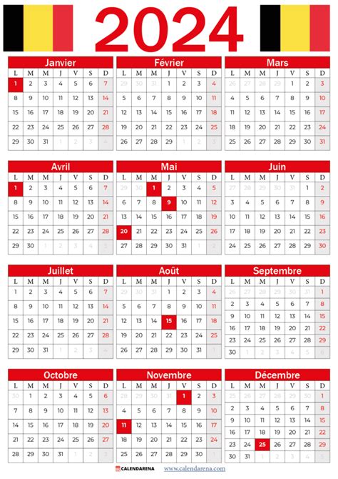 Calendrier 2023 à Imprimer Belgique Gratuitement