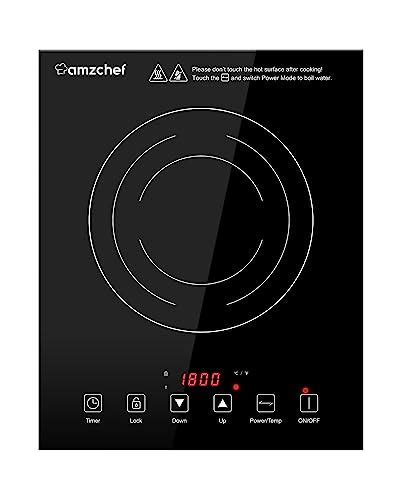 AMZCHEF Induction Cooktop Portable 1800W Induction Stove Burner For RV