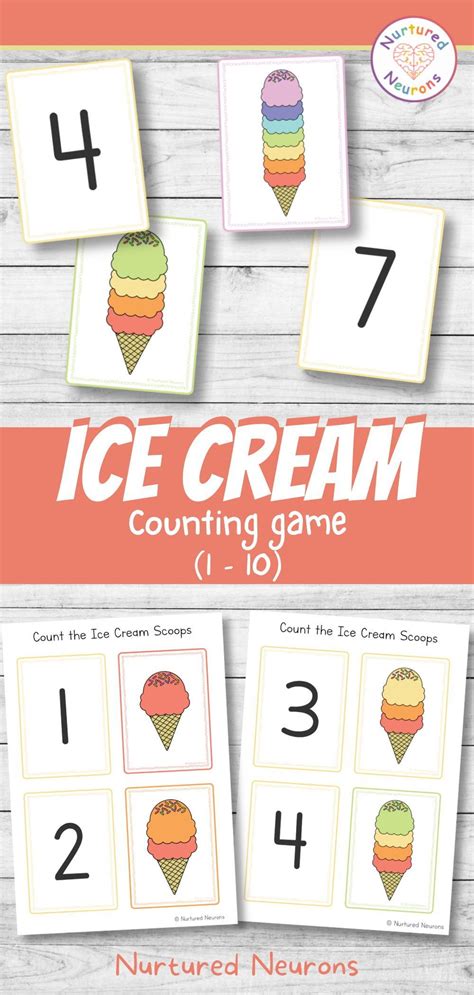 This Colorful Math Game Is Great For All Those Little Ice Cream