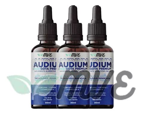 3 Audium Gota Original 30ml Loja Autorizada Parcelamento Sem Juros