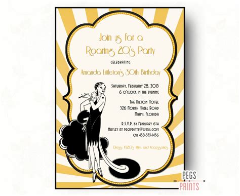 Roaring 20s Invitation Template