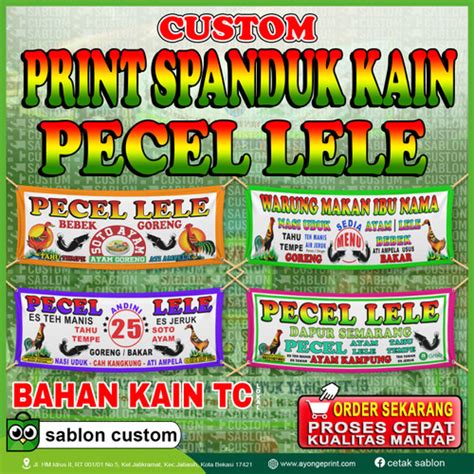 Jual Sablo Digital Spanduk Kain Warung Pecel Lele Sari Laut Kain Tc