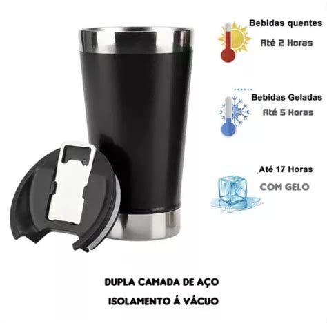 Copo T Rmico Tampa E Abridor A O Inox Personalizado Ml Danda