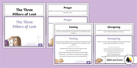 3 Pillars Of Lent Printable Poster Set Twinkl USA